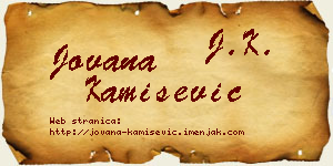 Jovana Kamišević vizit kartica